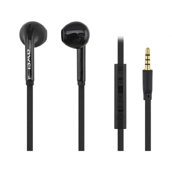 HandsFree Ακουστικά Awei ES-15Hi, σε μαύρο χρώμα