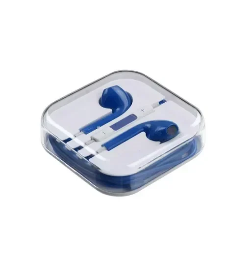 Handsfree Ακουστικά Με Αυξομείωση Ήχου Για Iphone/Smartphones Oem, Σε Μπλε Χρώμα