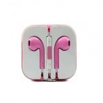 Handsfree ακουστικά με αυξομείωση ήχου για iphone/smartphones OEM, σε ροζ χρώμα
