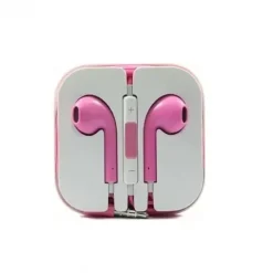 Handsfree ακουστικά με αυξομείωση ήχου για iphone/smartphones OEM, σε ροζ χρώμα