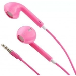 Handsfree ακουστικά με αυξομείωση ήχου για iphone/smartphones OEM, σε ροζ χρώμα