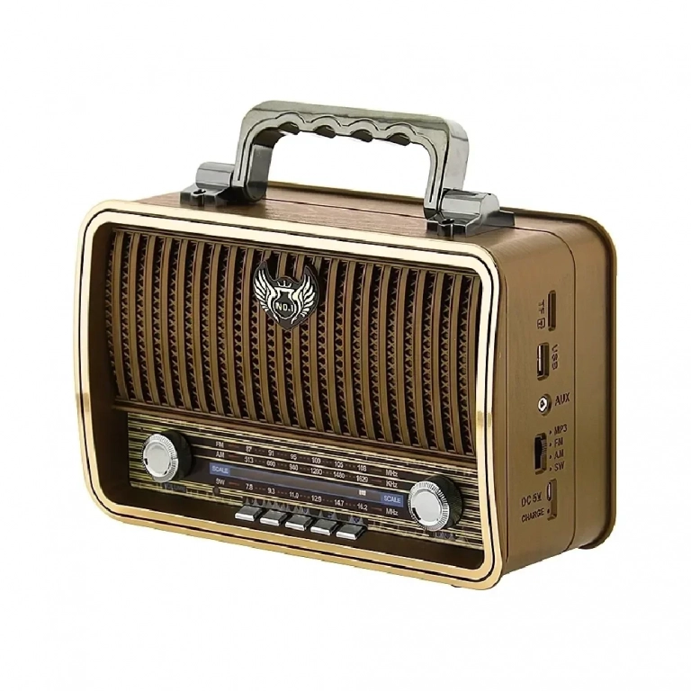 Ηχείο Bluetooth Kemai MD-1909BT, σε καφέ χρώμα