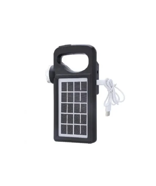 Ηλιακός Φακός - Φωτιστικό 350Lumens - Φορτιστής USB, microUSB 1500mAH - Solar Panel Powerbank