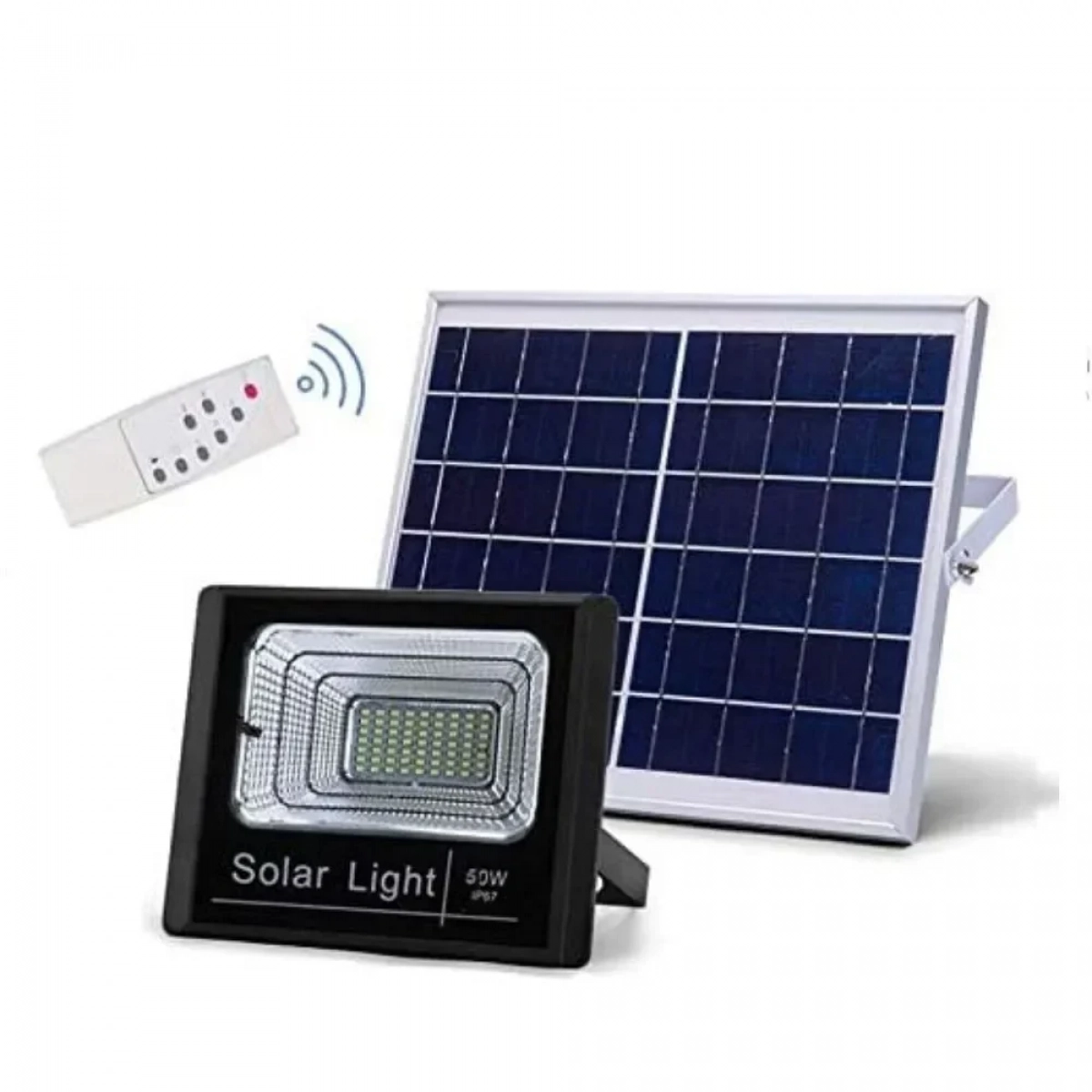 Ηλιακός LED Προβολέας JD-50W IP67 W718 με Φωτοκύτταρο, Χρονοδιακόπτη και Χειριστήριο - Photo4