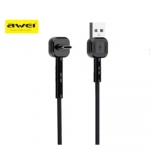 Καλώδιο Awei CL-66 USB to 90° Type C 2.4A, σε μαύρο χρώμα - Photo6