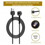 Καλώδιο Awei CL-66 USB to 90° Type C 2.4A, σε μαύρο χρώμα - Photo9