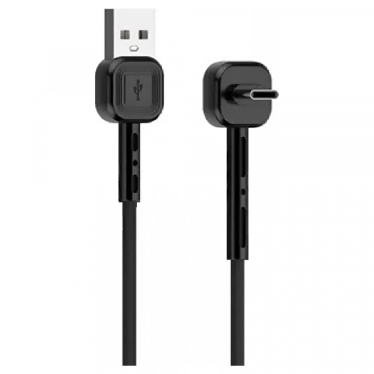 Καλώδιο Awei CL-66 USB to 90° Type C 2.4A, σε μαύρο χρώμα