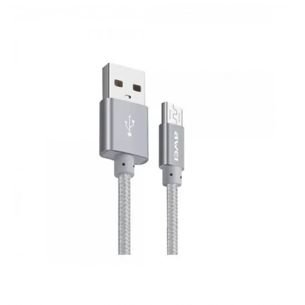Καλώδιο Awei Usb A to Micro Usb CL-10, σε γκρι χρώμα