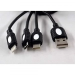 Καλώδιο Φόρτισης USB 3 σε 1 Ipipoo KP-11 120cm 3Α, σε μαύρο χρώμα