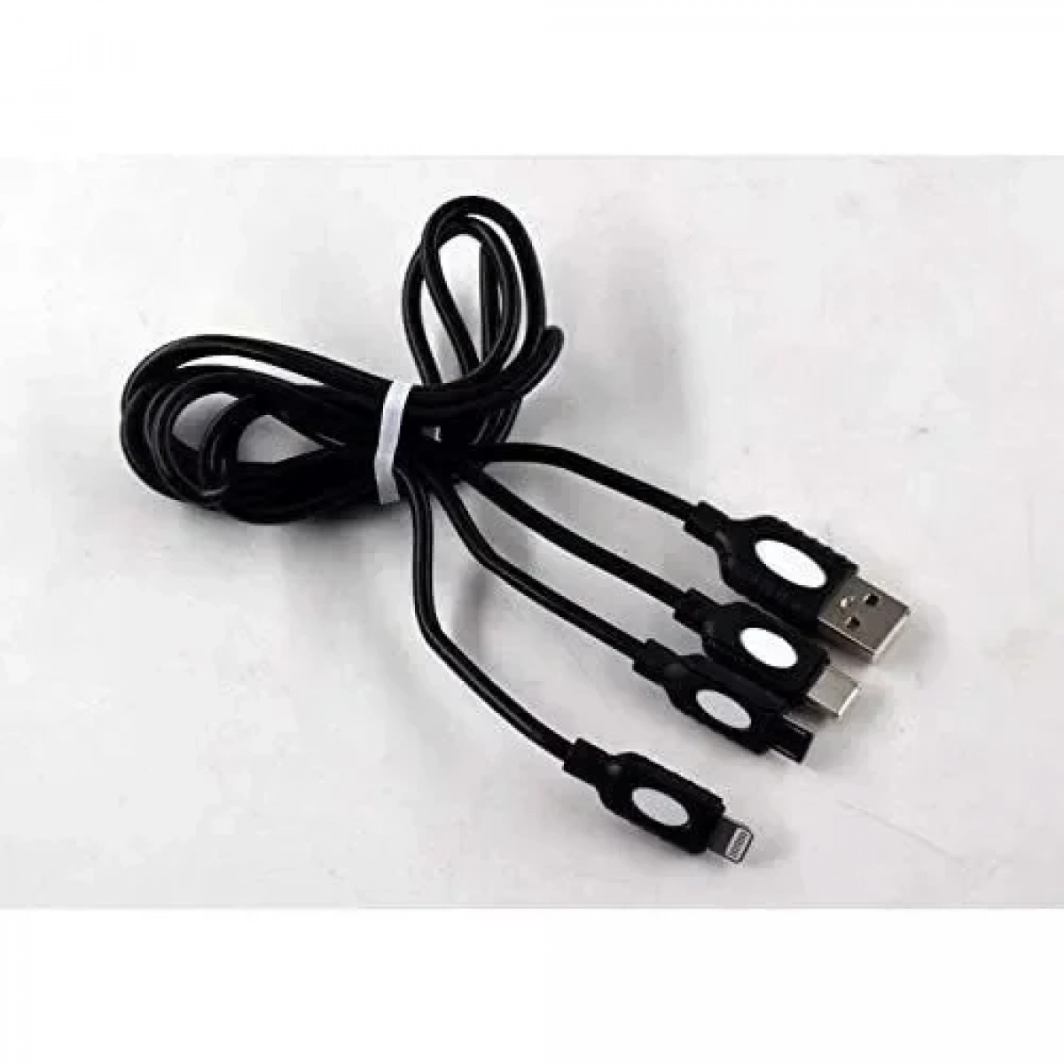 Καλώδιο Φόρτισης USB 3 σε 1 Ipipoo KP-11 120cm 3Α, σε μαύρο χρώμα
