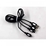 Καλώδιο Φόρτισης USB 3 σε 1 Ipipoo KP-11 120cm 3Α, σε μαύρο χρώμα