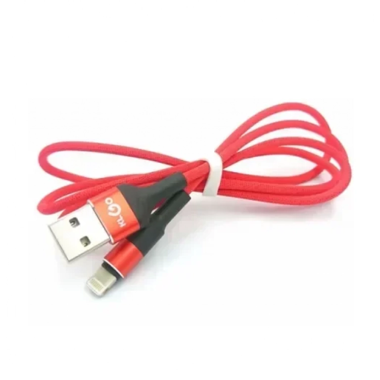 Καλώδιο USB υψηλής ποιότητας KLGO S-88 για iPhone / iPAD για γρήγορη φόρτιση και μεταφορά δεδομένων, σε κόκκινο χρώμα