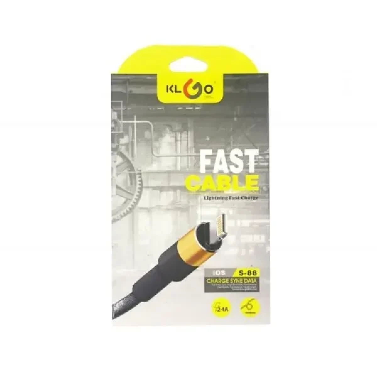 Καλώδιο USB υψηλής ποιότητας KLGO S-88 για iPhone / iPAD για γρήγορη φόρτιση και μεταφορά δεδομένων, σε κόκκινο χρώμα