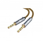 KLGO 1m Professional Stereo Audio Cable 3.5mm Male to Male, σε χρυσό χρώμα