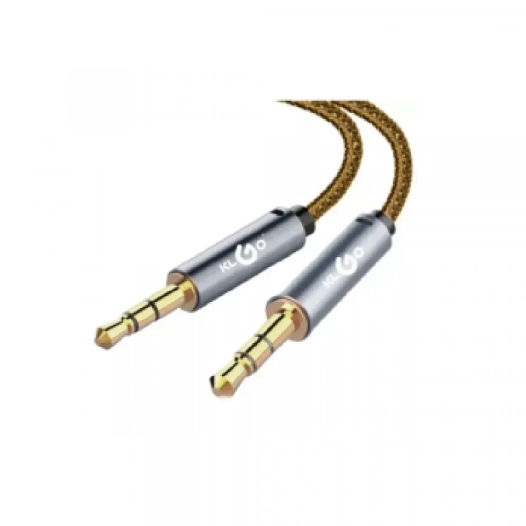 KLGO 1m Professional Stereo Audio Cable 3.5mm Male to Male, σε χρυσό χρώμα