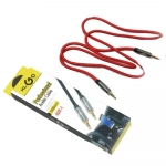 KLGO Καλώδιο Ήχου Στερεοφωνικό 1μ. 3.5mm Αρσενικό-Αρσενικό σε Κόκκινο - Photo2