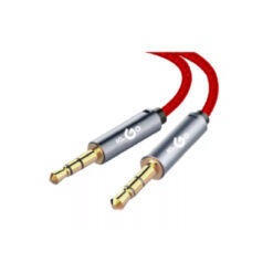 KLGO 1m Professional Stereo Audio Cable 3.5mm Male to Male, σε κόκκινο χρώμα