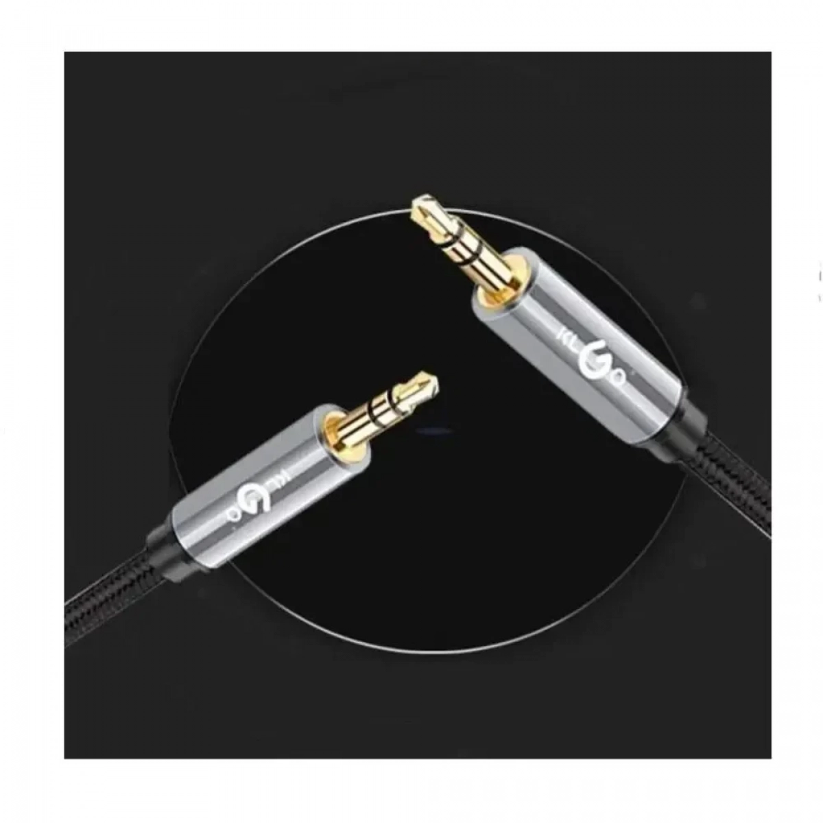 KLGO Καλώδιο Ήχου Στερεοφωνικό 1μ. 3.5mm Αρσενικό-Αρσενικό σε Μαύρο - Photo4