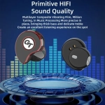 Μίνι ακουστικά Bluetooth TWS με θήκη φόρτισης - T911, σε κίτρινο χρώμα