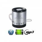 Μίνι ασύρματο Bluetooth ηχείο WS-633BT, σε ασημί χρώμα