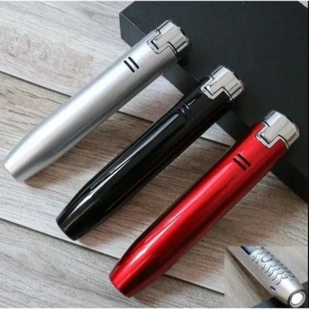 Μίνι κινητό τηλέφωνο τσέπης στυλό AK009 Bluetooth με αναπτήρα τσιγάρων και φακό, σε ασημί χρώμα