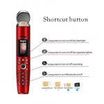 Μίνι κινητό τηλέφωνο τσέπης στυλό AK009 Bluetooth με αναπτήρα τσιγάρων και φακό, σε κόκκινο χρώμα - Image 2