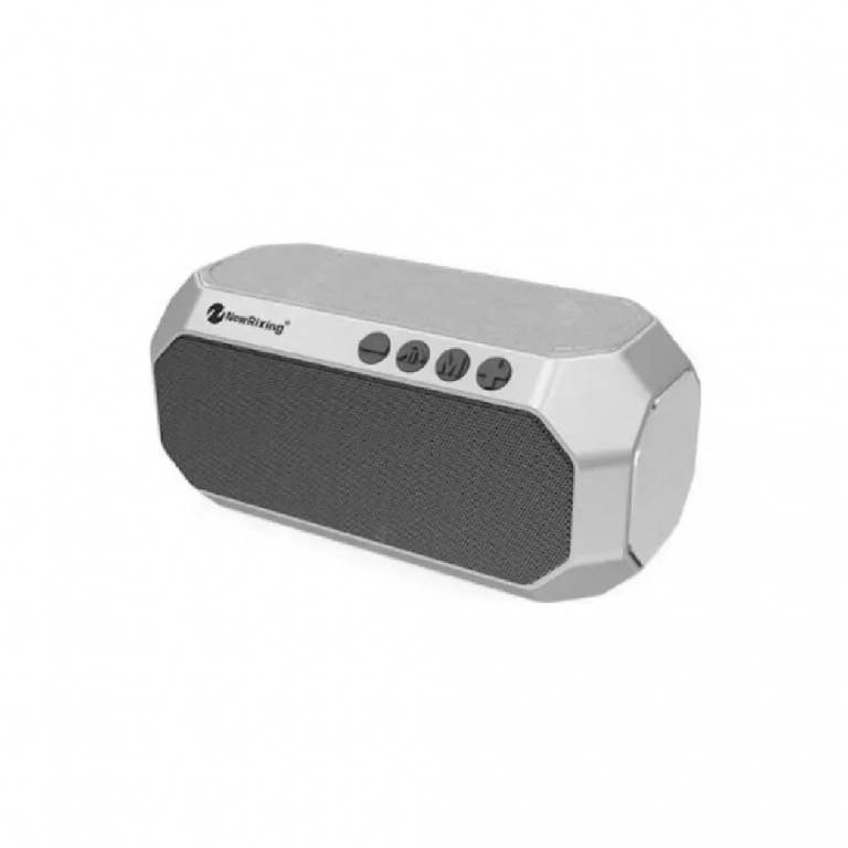 NEWRIXING NR-4000 Bluetooth Heavy Subwoofer Speaker Support FM/Aux/TF Card, σε ασημί χρώμα