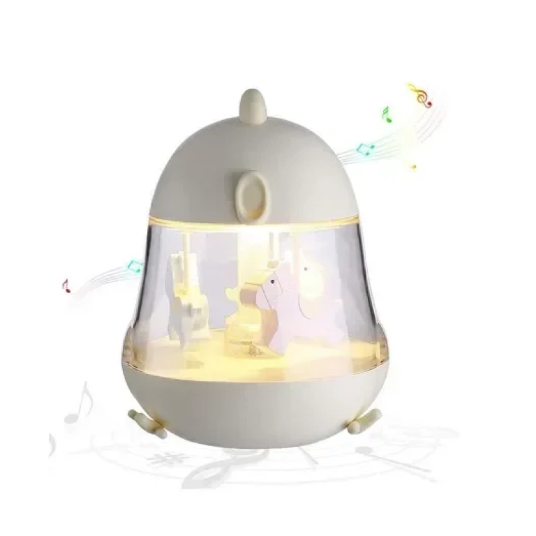 Παιδικό φωτιστικό καρουζέλ - Cute Chick Baby Light, σε κίτρινο χρώμα