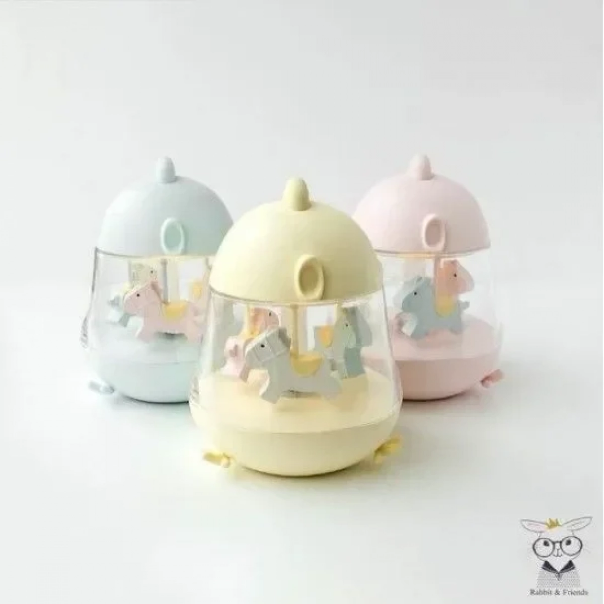 Παιδικό φωτιστικό καρουζέλ – Cute Chick Baby Light, σε κίτρινο χρώμα