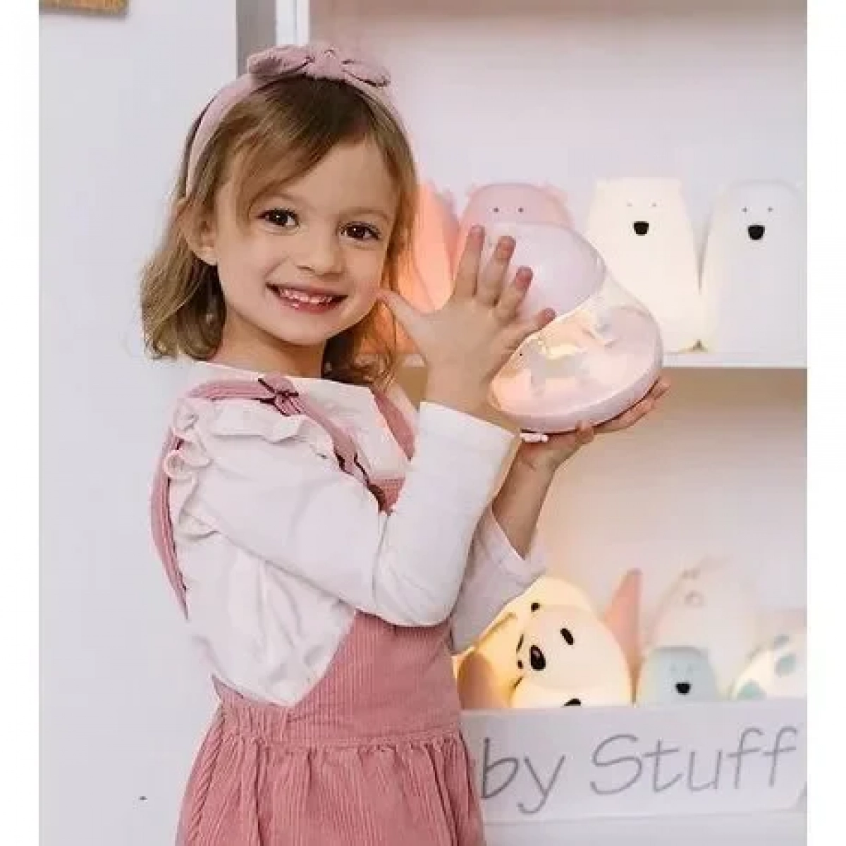Παιδικό φωτιστικό καρουζέλ – Cute Chick Baby Light, σε ροζ χρώμα
