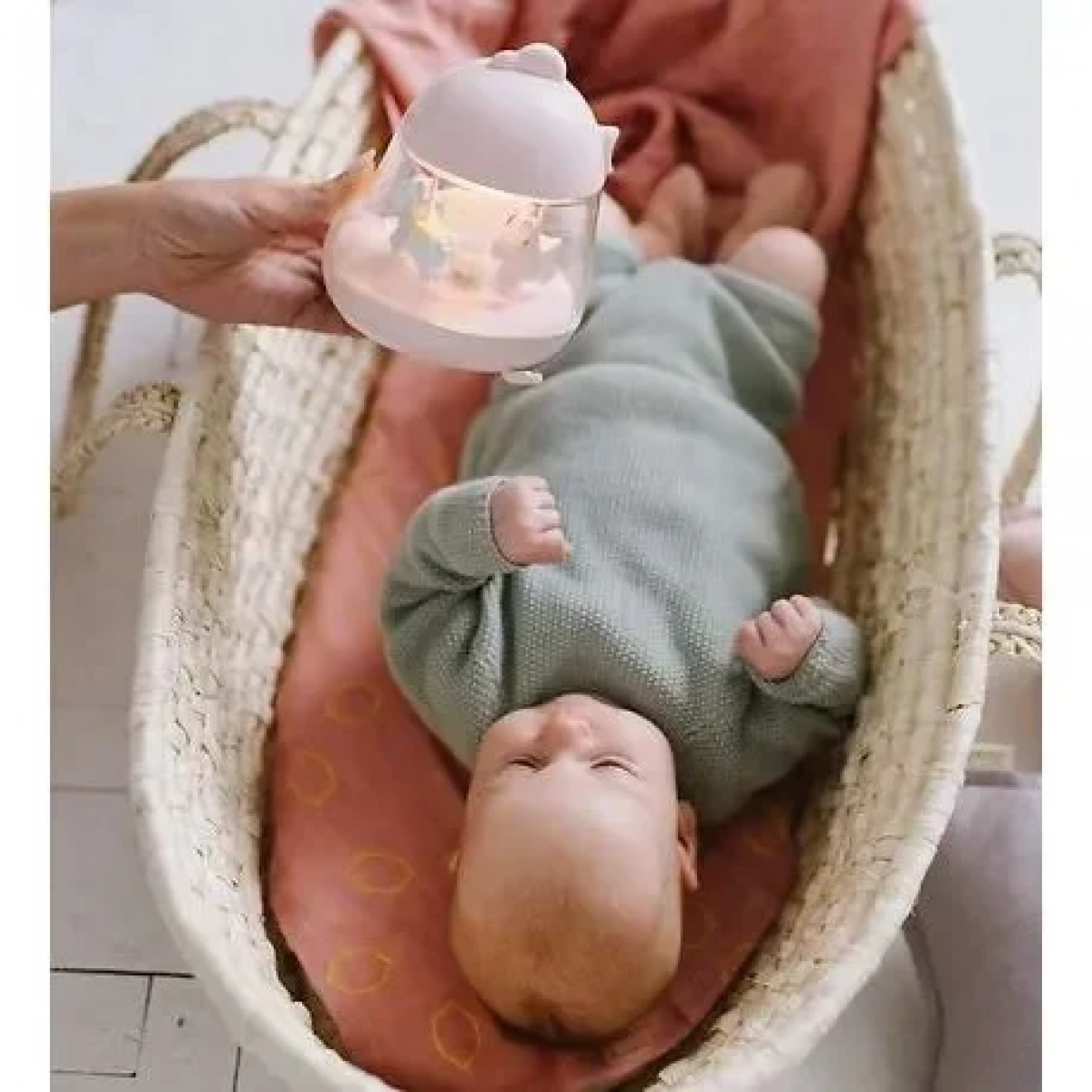 Παιδικό φωτιστικό καρουζέλ – Cute Chick Baby Light, σε ροζ χρώμα