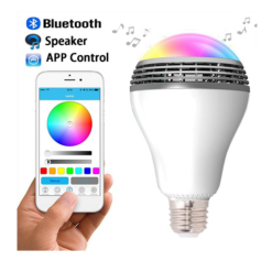 Πολύχρωμη Λάμπα LED με Bluetooth 6W & Ηχείο 3W E27 για Android & iOS LD6