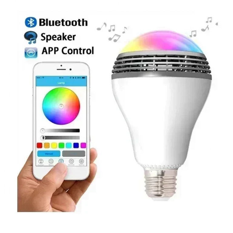 Πολύχρωμη Λάμπα LED με Bluetooth 6W & Ηχείο 3W E27 για Android & iOS LD6