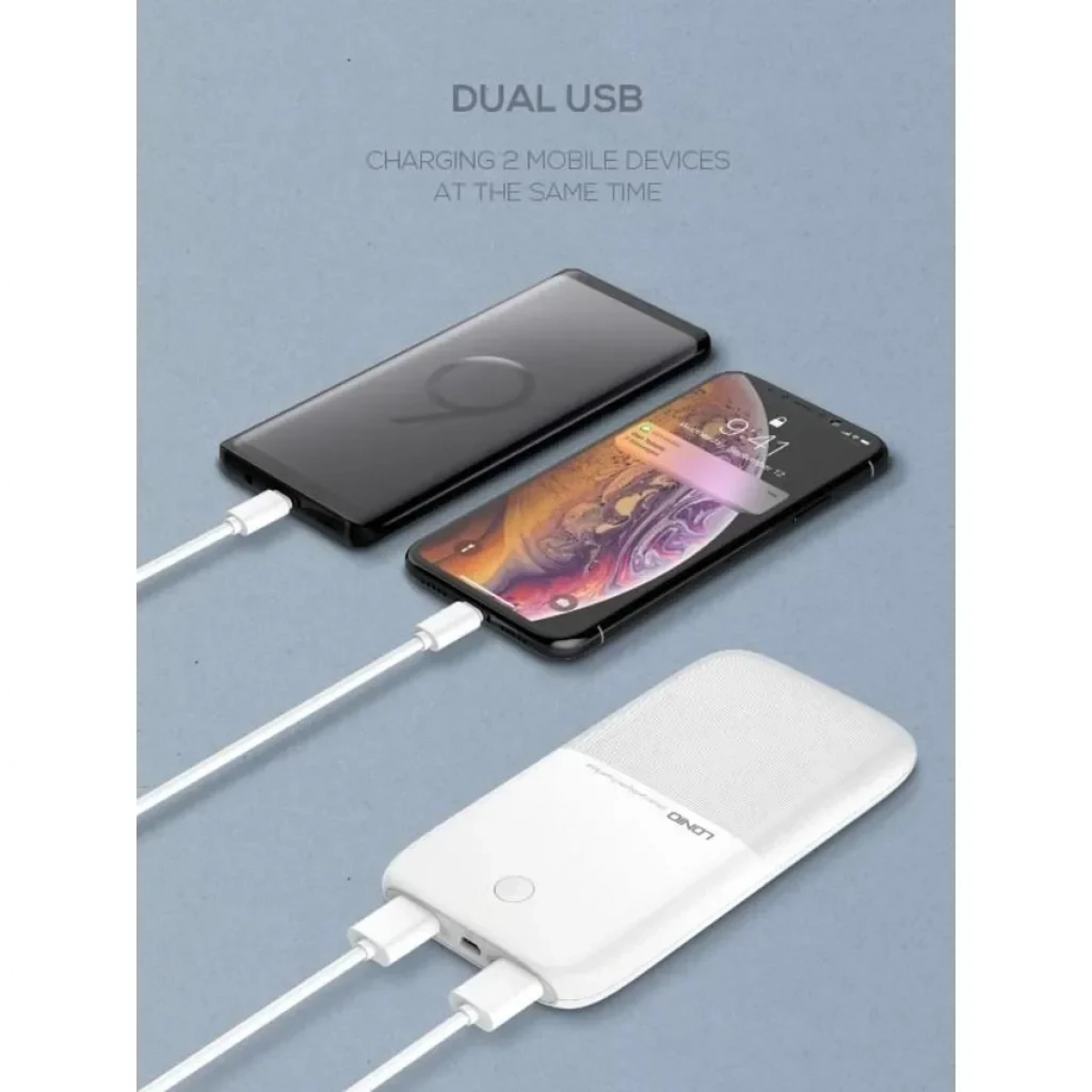 Power Bank Φορητό 10000 mAh Dual USB ADVIRE LDNIO PR1009