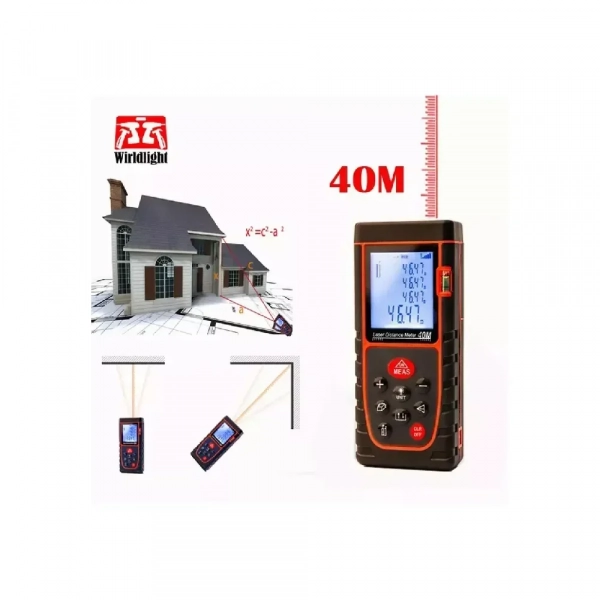 Ψηφιακό Όργανο Μέτρησης Απόστασης 40m MOD.OQ-40/40S Με Laser & Αλφάδι