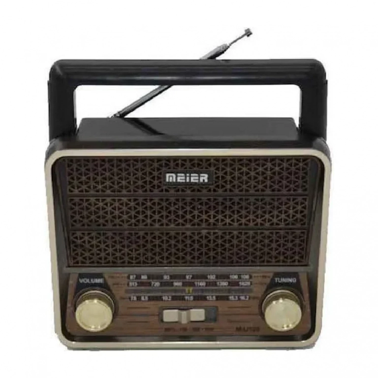 Ρετρό Φορητό Ραδιόφωνο - FM/AM/SW 3 Band DSP Radio USB/TF Mp3 Player MEIER M-U128