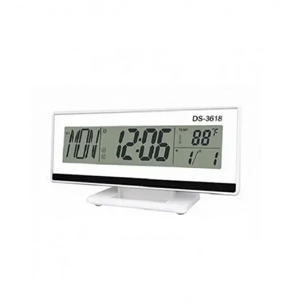 Ρολόι ξυπνητήρι με αισθητήρα ήχου LCD οθόνη και ένδειξη θερμοκρασίας – OEM DS-3618