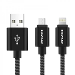 Σετ φορτιστής αυτοκινήτου Awei X15 με Power Bank 10000mAh και Micro USB / Lightning καλώδιο