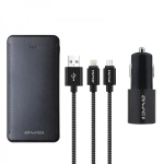 Σετ φορτιστής αυτοκινήτου Awei X15 με Power Bank 10000mAh και Micro USB / Lightning καλώδιο