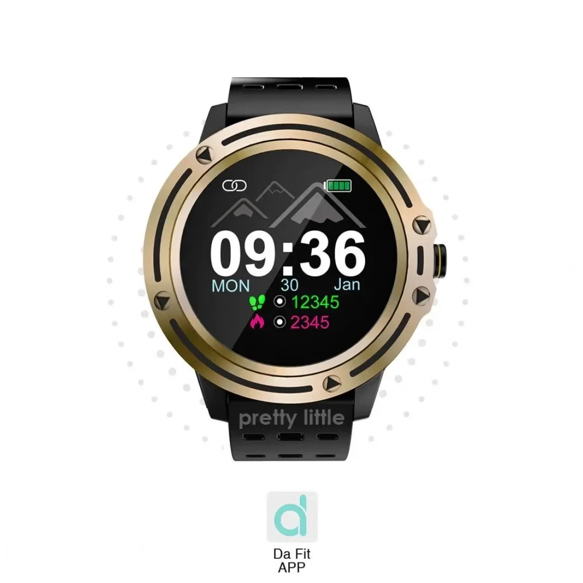 Smartwatch Sports Bracelet V5 Μέτρηση Παλμών, Πίεσης, Θερμίδων - PK L9 GT2, σε χρυσό χρώμα