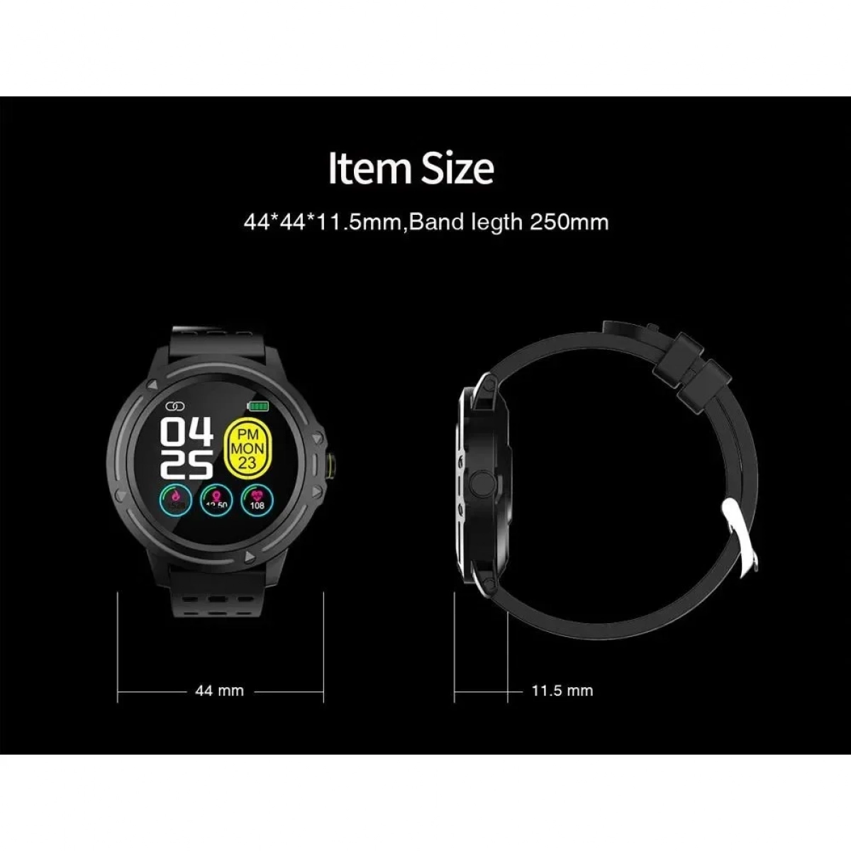 Smartwatch Sports Bracelet V5 Μέτρηση Παλμών, Πίεσης, Θερμίδων - PK L9 GT2, σε μαύρο χρώμα