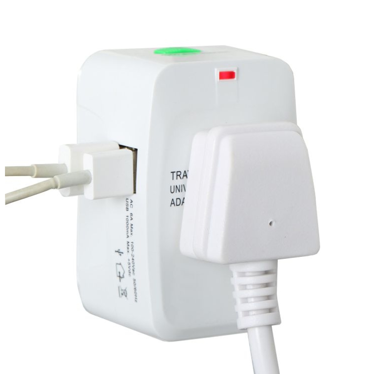 Ταξιδιωτικός αντάπτορας πρίζας UNIVERSAL TRAVEL ADAPTOR με προστασία & 2 θύρες USB - Image 4