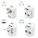 Ταξιδιωτικός αντάπτορας πρίζας UNIVERSAL TRAVEL ADAPTOR με προστασία & 2 θύρες USB - Image 5