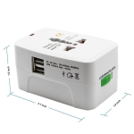 Ταξιδιωτικός αντάπτορας πρίζας UNIVERSAL TRAVEL ADAPTOR με προστασία & 2 θύρες USB - Image 6