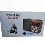 VVAXLBA No.63 Φορητό Ψηφιακό Ραδιόφωνο Χειρός FM με USB/SD - Photo2