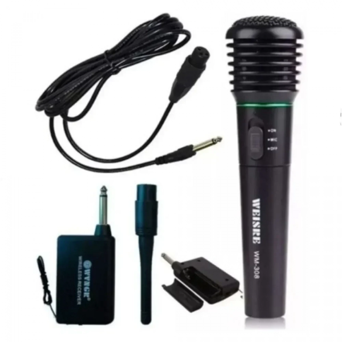 WG-308E Ενσύρματο και ασύρματο μικρόφωνο Karaoke - Photo4