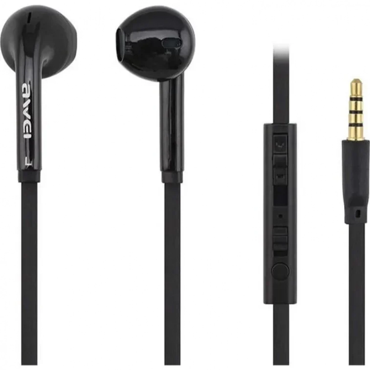 HandsFree Ακουστικά Awei ES-15Hi, σε μαύρο χρώμα