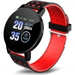 119 Plus Smart Bracelet IP65 Waterproof Fitness Tracker Pedometer Fitness Tracker Smartwatch, σε κόκκινο χρώμα