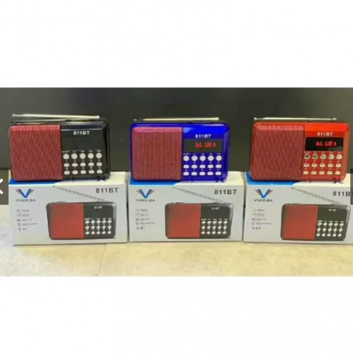 BEST QUALITY RECHARGEABLE RADIO SPEAKER SURAH 811BT, σε μαύρο χρώμα