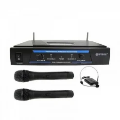 Επαγγελματική Συσκευή Karaoke VHF Με Δύο Ασύρματα Μικρόφωνα DIGITAL WVNGR WG-006